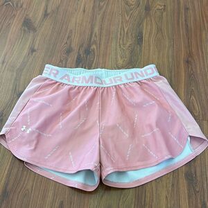 Under Armour pink athletic shorts small